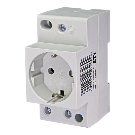 Розетка на DIN-рейку t-2P+Z Schuko(P) ETIMAT, 2414020 - 1