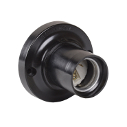 Патрон карболітовий стельовий, Е27, чорний, IEK, EPK12-04-02-K01