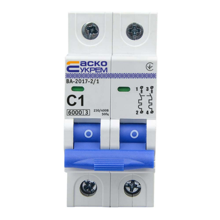 Автоматический выключатель АСКО-УКРЕМ ВА-2017 2р, 1А С, A0010170033 - 1