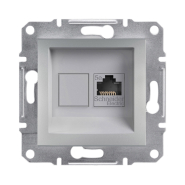 Розетка комп'ютерна 1-я Schneider Electric ASFORA, алюміній, EPH4300161