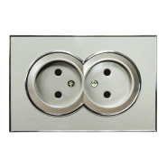 Розетка 2-а без заземлення RIGHT HAUSEN LAURA золото HN-015098