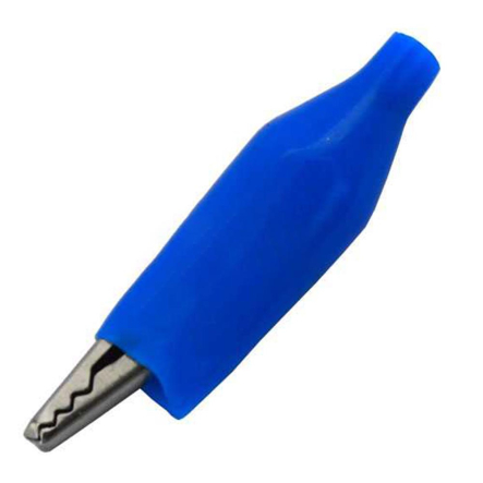 Затискач тестерний малий L-44 мм, синій, 9-0008BL - 1