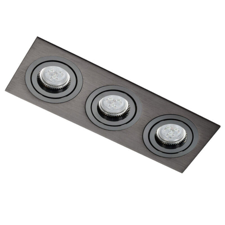 Врезка Azzardo Alcazar II 3xGU10x50W, 26x9.2x2.5см, черный - 1