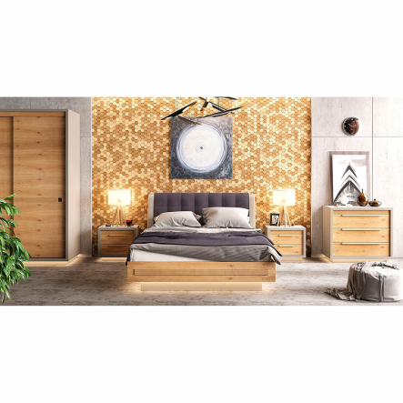 Тумба Мебус Прайм 2Ш 590х380х520 мм, дуб, пастель