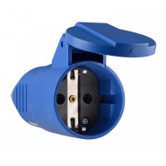 Розетка переносная АСКО-УКРЕМ, A0080030010, ГП 16А/2 (220В) 2Р+РЕ, синее, (212)