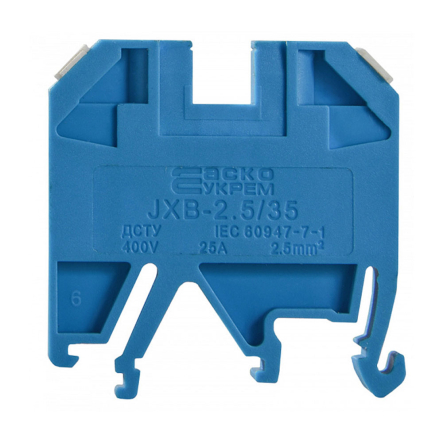 Клемник гвинтовий JXB-2,5х35 синій, АСКО-УКРЕМ, A0130010022 - 1