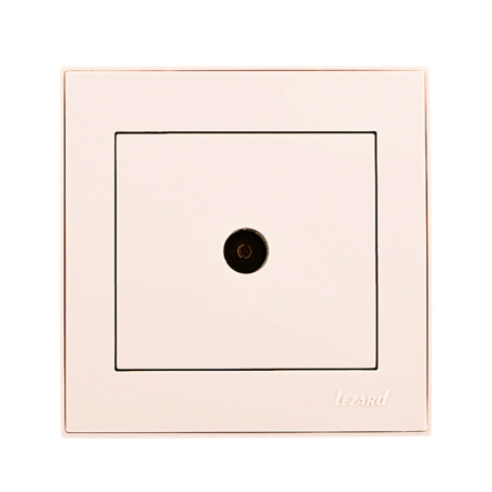 Розетка Lezard RAIN ТВ проходная, крем, 703-0388-129 - 1