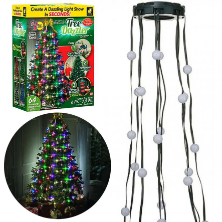 Гірлянда LED конусна із пультом 160см Tree Star Dazzler 64 LED, 220V - 1