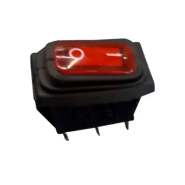 Кнопка герметична з підсвічуванням, 3 контакти, вузька 7716ST, Китай