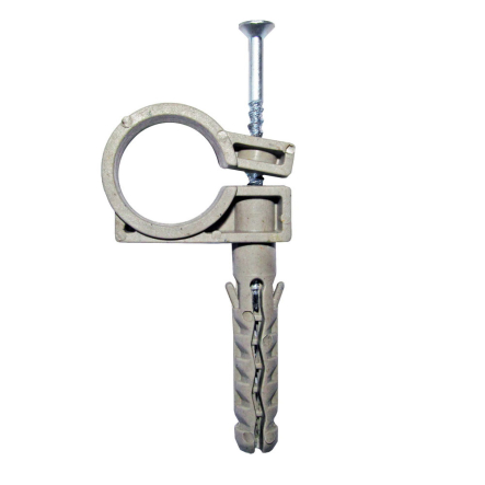 Обойма для труб і кабелю Д. 5-6мм / 100шт / сірий - 1