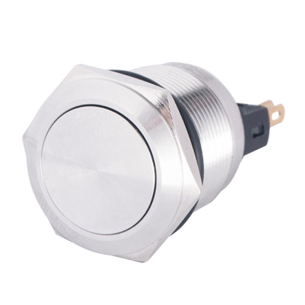 Кнопка металлическая АСКО-УКРЕМ TYJ 22-211, плоская 22мм, 1NO+1NC, A0140010124 - 1