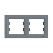 Рамка 2-постовая, горизонтальная, Schneider Electric ASFORA, сталь, ЕРН5800262