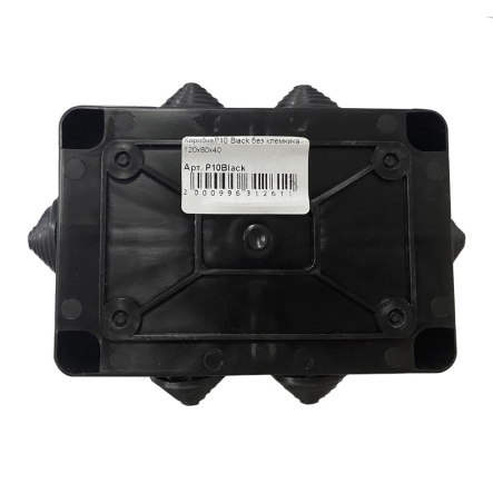 Коробка распределительная наружная КОВА-ЕЛЕКТРО Р10, без клемм 120х80х40 мм, черная, ФР-00001844