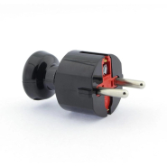 Вилка Timex прямая 16А черная, WT-40 CZ