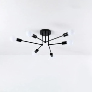 Люстра BELFAST Е27х6 R 740x190 BLACK 220-IP20, чёрная