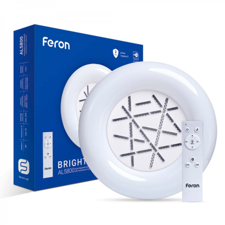 Светильник LED Feron, BRIGHT, AL5800, 80W, 5600Lm, 3000K-6500K, 480х85 мм, 6876 - 1