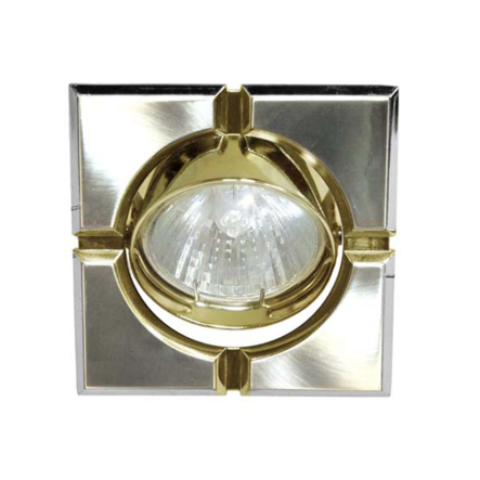 Светильник точечный Feron 098T, MR16, GU5.3, квадрат, титан/золото - 1