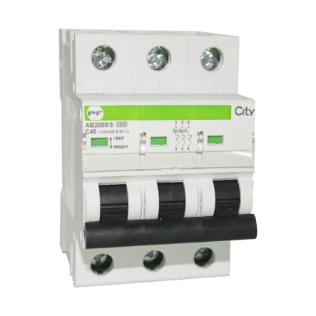 Автоматический выключатель Promfactor City АВ2000, 3P, 40A, C 4,5kА - 1