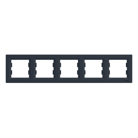 Рамка 5-постовая, горизантальная, Schneider Electric ASFORA, антрацит, EPH5800571 - 1