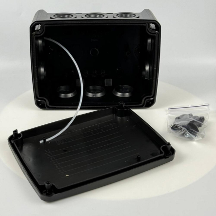 Коробка распределительная СКІМ B1102013, 163х123х68 (К160B), IP66, чёрная