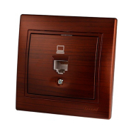 Розетка компьютерная Lezard MIRA, Античный Кедр, 701-0404-139