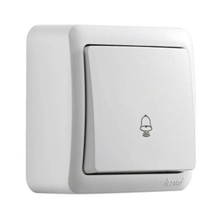 Кнопка дзвінка Lezard VIOLA біла, 751-0200-103 - 1