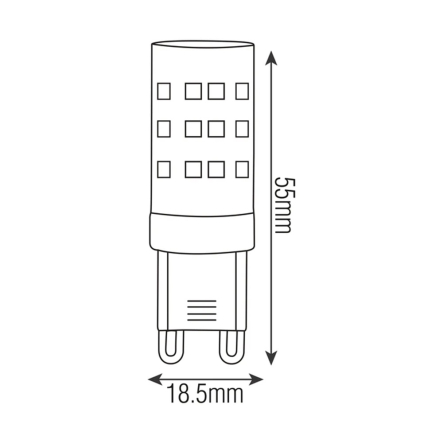 Лампа светодиодная Horoz Electric PETA-8 8W 2700K G9 220V