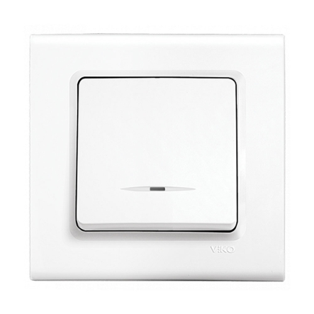 Вимикач 1 кл. з підсвідкою, VIKO LINNERA, 90400019, білий - 1