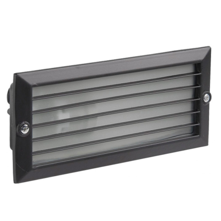 Світильник IEK НВП 3101, 60W, чорний/прямокутник, решітка, метал, IP54, LNPP0-3101-1-060-K02 - 1