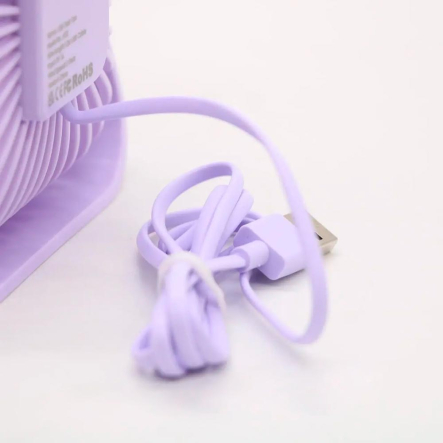 Вентилятор настольный Topk K52, USB 5 Вт, 3 режима, фиолетовый, 105850/7102, 23457267102