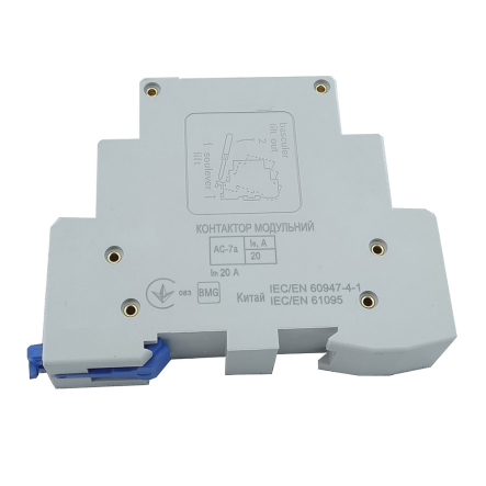 Контактор модульный TechnoSystems КМ-1-20-20 20А 230AC 2NO 2р 1мод., TNSy5503805