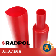 Трубка термоусаджувальна RADPOL, RCH1 31,8/15,9Х1-К червона