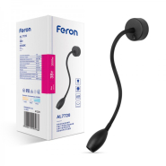 Бра LED Feron, AL7720, COB, 3W, 200Lm, 3500K, черный, 7021