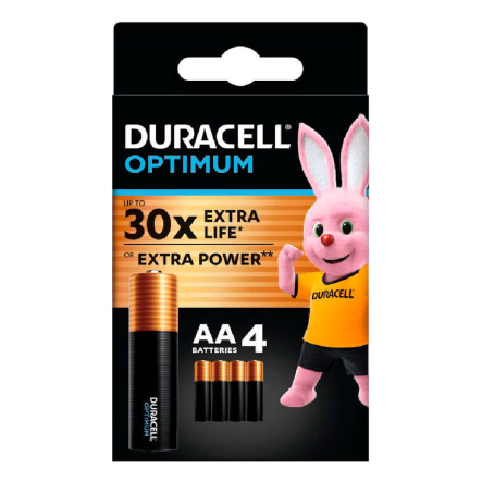 Батарейка Duracell OPTIMUM АА CEE GEN3 (4шт.упак.) Ціна за блістер, за 4шт!!! поштучно не продаємо!! 5015595 - 1
