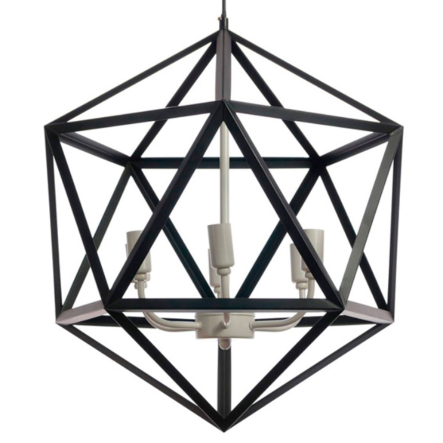 Люстра підвіс ARTTOK 4243/6P MATT BK+WT - 1