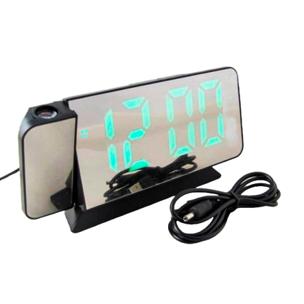 Годинник VST-900-4, чорний з проекцією, USB - 6