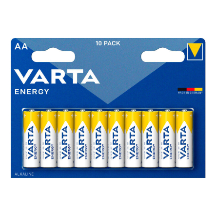 Батарейка VARTA Energy, AA, LR06, 1,5 В, Alkaline, уп.-10 шт., цена за блистер, поштучно не продается, 4106229491 - 1