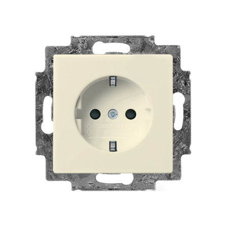 Розетка с заземлением ABB Basic 55, 20 EUC-92-507, слоновая кость - 1
