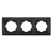 Рамка потрійна горизонтальна VIKO LINNERA Life, 90484003, чорна ніч