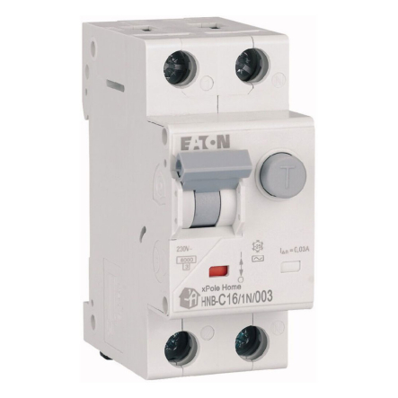 Дифференциальный автомат EATON HNB C16/1N/003, 2P, 16A, С, 30кА, 195127 - 1