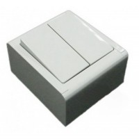 Вимикач двоклавішний накладний Nilson Aleyna - 1