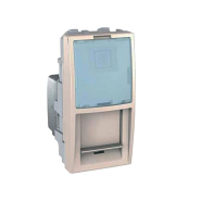 Розетка компьютерная неэкранированная RJ45 категория 5е 1 модуль, слоновая кость, Schneider Electric Uniсa MGU3.470.25