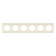 Рамка шестирна горизонтальна VIKO Meridian, 90979016-WH, крем