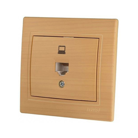 Розетка компьютерная Lezard MIRA Клен, 701-4747-139 - 1