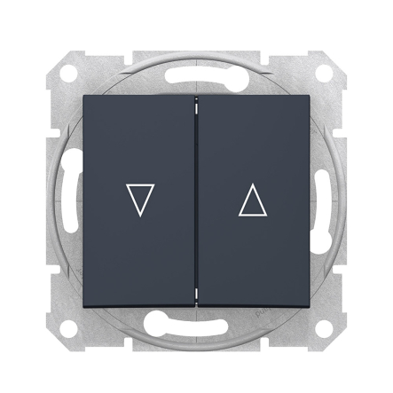 Вимикач для жалюзі з електричним блокуванням SEDNA, графіт, SDN1300170 - 1