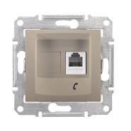 Розетка телефонная RJ11 Schneider Electric Sedna, титан, SDN4101168