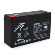 Аккумуляторная батарея RITAR RT6120A, AGM, Black Case, 6 В 12 Ач, 150 х 50 х 99 мм