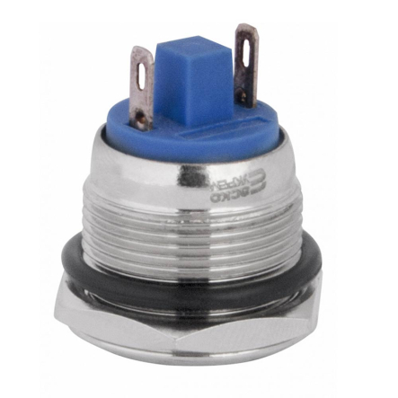 TY 19-211P Pcb Кнопка металлическая, АСКО-УКРЕМ, A0140010106, плоская 19мм 1NO соединение по пайку