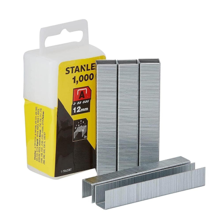 Скоби для степлера STANLEY "Light Duty" : тип "А", h = 12 мм, 1000 шт, 1-TRA208T - 1