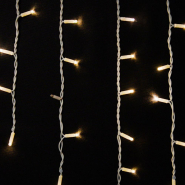 Гирлянда внешняя DELUX, ICICLE, 75LED, 2x0,7м, 18 flash, белая теплая/белая, IP44